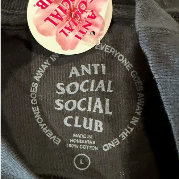 Anti Social Social Club Twisted Quickness Tee*Size Large*NEW WITH TAGS - Picture 7 of 9